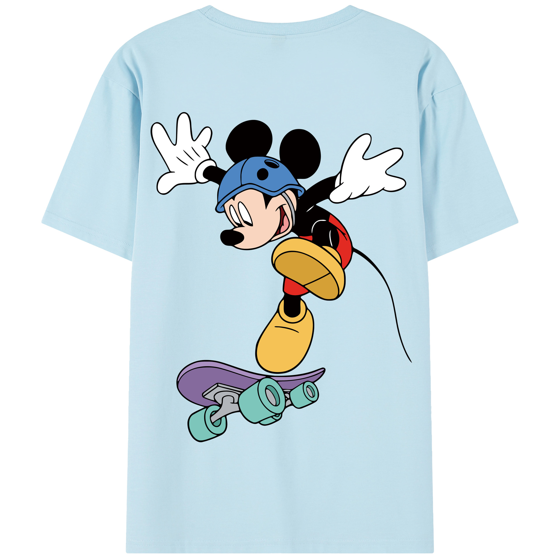 （画像用） ミッキーマウス Mickey Mouse 綿100％半袖Tシャツ（背面プリント）